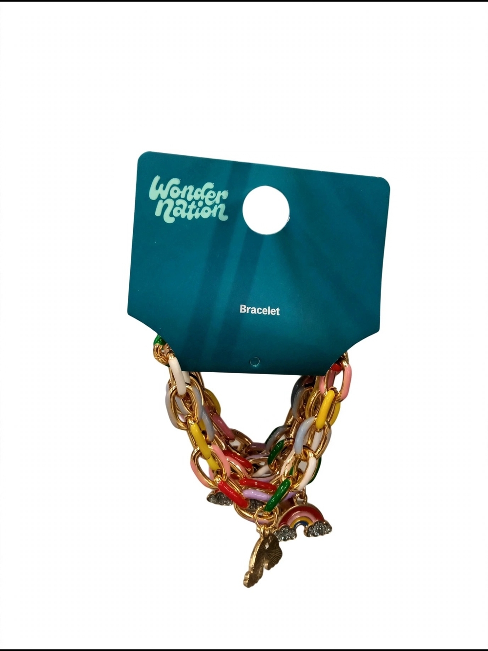 wonder nation Multicolor Enamel Link Charm Bracelet